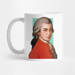 Austrian Composer Wolfgang Amadeus Mozart illustration Mug